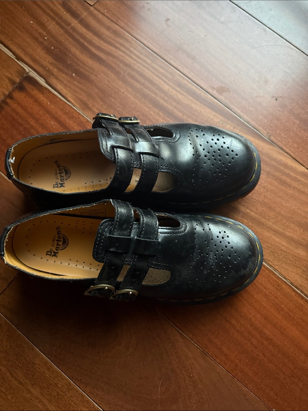 Dr. Martens Black Double-Strap Mary Janes